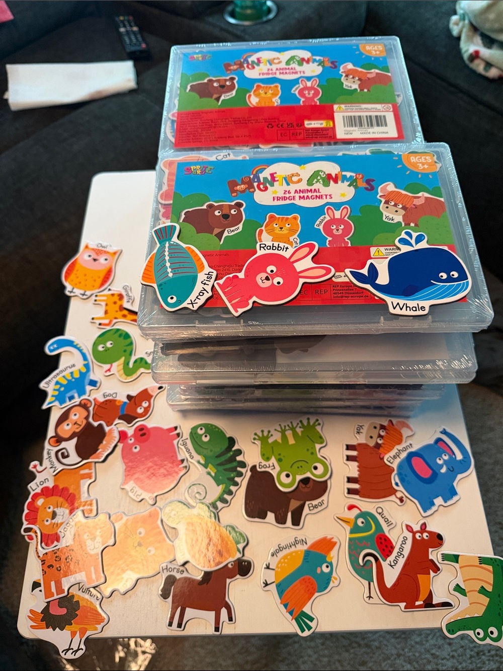 Magnetic Animals 26 Animal Fridge Magnets - Multi Color by